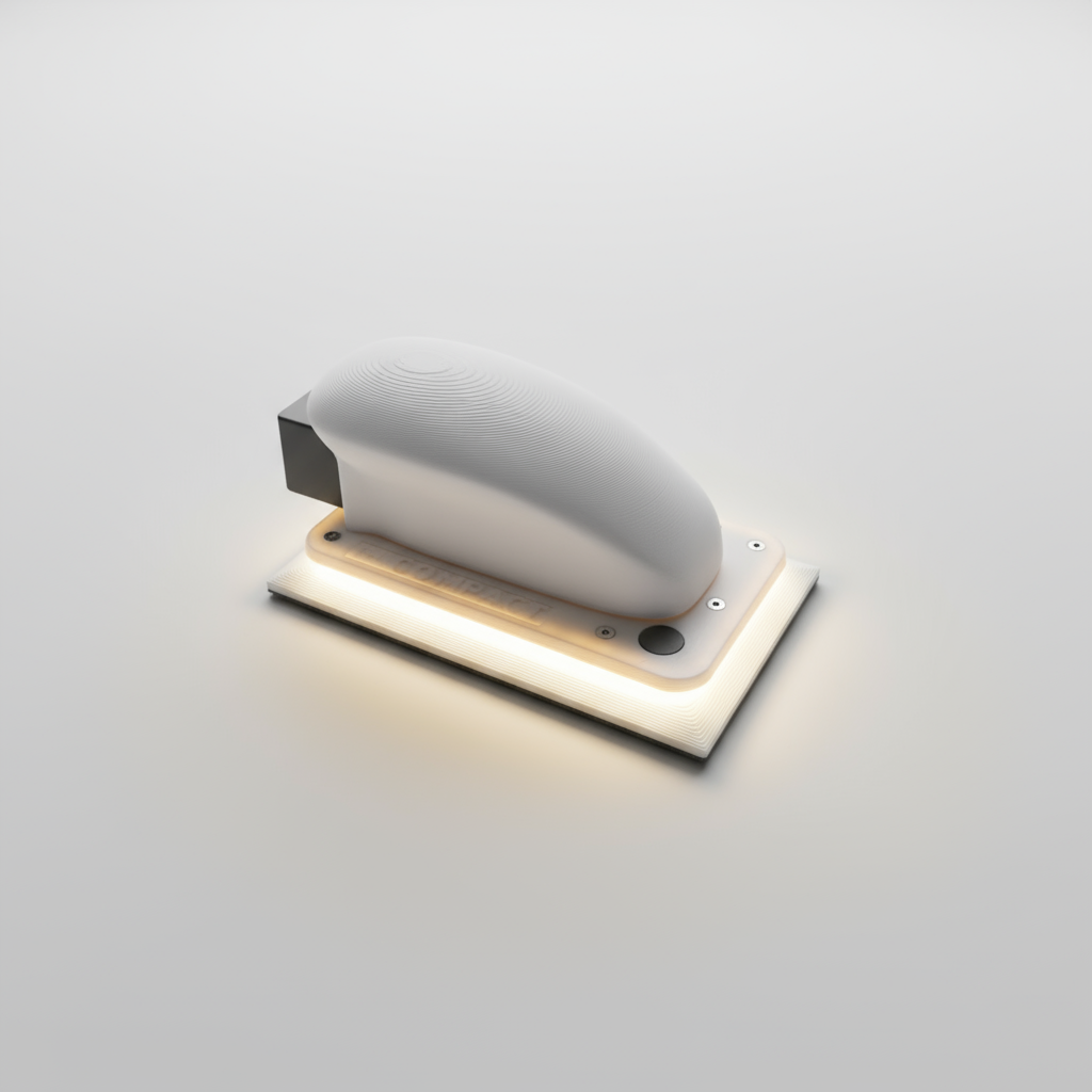 hand sanding block with led light lumitrowel (compact version)